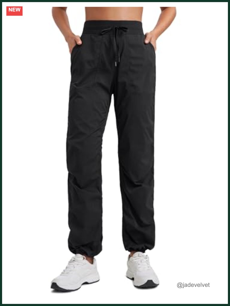 Lightweight Straight Leg Pants With Pockets, Ruched Design, Drawcords
